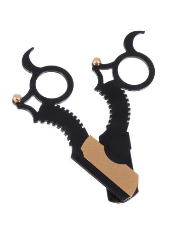 Doitool 2st Razor holder Manual bear razor manual facial razor Barturerser Bartschneider shaving mustache mustache plastic knife man old -fashioned stainless steel coating