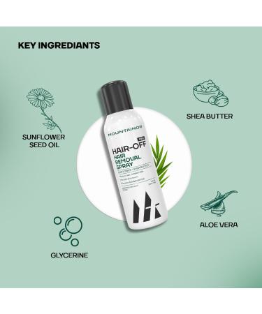 MO UNTAINOR Hair Removal Cream Spray for Men - Painless & Safe 200ml | Remove Hair from Chest Back Arms Legs & Underarms - Buy Online on GoSupps.com