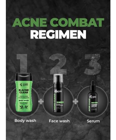 BEARDO Body Acne Body Wash for Men 200 ml | Neem & Tea Tree Formula | Clear Skin Solution | Purify Body Acne | B-acne Bodywash - Buy Online on GoSupps.com