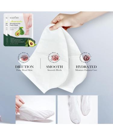 Foot Peel Mask for Hard Skin 2 Pairs Foot Moisturiser Exfoliating Sock Foot Care Hydrating Peeling Foot Mask Foot Exfoliator Foot Masks for Callus Remove Repair Cracked Heel Dead Dry Skin(Avocado) - Buy Online on GoSupps.com
