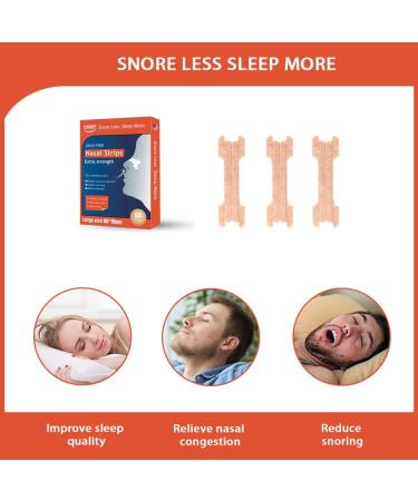 Sleep Nasal Strips for Less Snoring | Extra Strength Large 50 Ct | Instant Relief for Better Breathing & Sleep - Buy Online on GoSupps.com