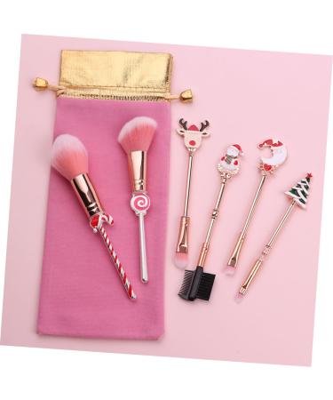 minkissy 7 Setting Powder Brush Concealer Brush Synthetic Kit Makeup Starter Brush Santa Accessories Cosmetic Tools Beauty Brush Christmas Mini Brush Face Brush Elder Make up - Buy Online on GoSupps.com