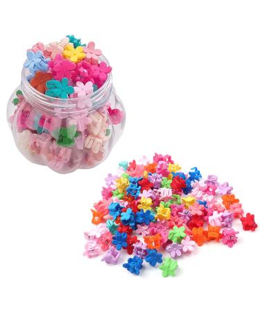 Trsnzul Mini Hair Clip Set - 100 Colorful Pearl Clips & 50 Flower Hair Accessories for All Hair Types - Perfect for Styling & DIY - Random Colors - Buy Online on GoSupps.com