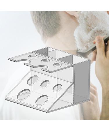 Magidal Multifunctional Shaver Holder & Makeup Organizer - Transparent Toothbrush & Comb Stand for Home & Hotel - Buy Online on GoSupps.com