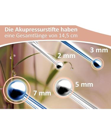 Acupressure Pencils Kombi-Set | Acupuncture Pen 2/5 mm & 3/7 mm | Stainless Steel Meridian Pointer for Trigger Point Massage - Buy Online on GoSupps.com