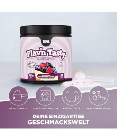 ESN Designer Flavor Powder - Wildberry Cheesecake 250g | Low Sugar Low Calorie High Quality | Made in Germany - Buy Online on GoSupps.com