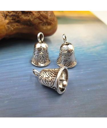 25 Christmas Jingle Bells Vintage Pendants - Xmas Tree Hanging Small Craft Bells - Antique Silver - Buy Online on GoSupps.com