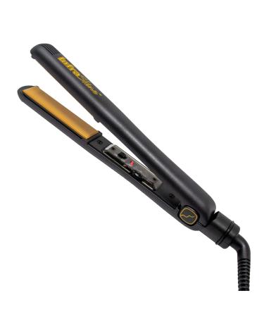 Original Medium Flat Iron 1 inch Black - Ceramic Floating Plates for Smooth Shiny Frizz-Free Hair - 1 Year Warranty Made in Korea