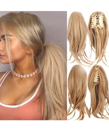 Hair Accessories 12inches Women's Mid-length Hair Ponytail Small Braid Claw Clip Ponytail Extension Long Straight Wig Bun Hair Pieces For Women(4) 12 inch 4 - Buy Online on GoSupps.com