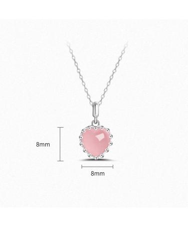 DNCG Quartz Healing Crystal Necklace Natural Pink Crystal Healing Crystals Necklace Heart Pendant Necklaces Quartz Jewelry for Womens Girls Ladies Crystal Point Pendant Necklace - Buy Online on GoSupps.com