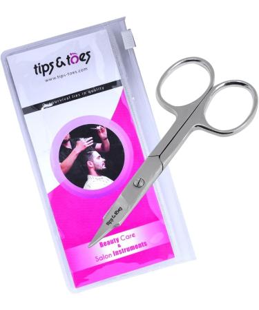 Men's Facial Grooming Scissors - Nose Ear Hair Removal, Beard Mustache Care, Eyebrow Eyelash Trimming - Hair Cutting Clippers - Silver - Buy Online on GoSupps.com