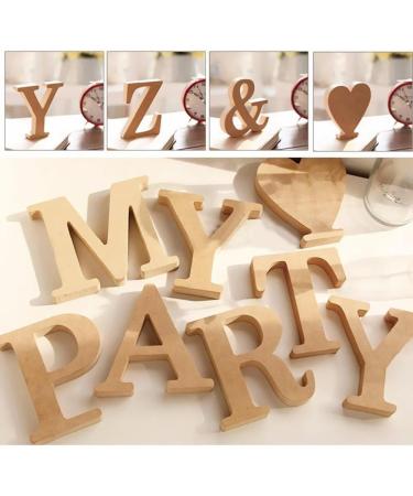 Freeas Decorative Wood Letters - Alphabet Wall Decor for Kids Baby Names Weddings & Parties - 26 Hanging Wooden Letters (A) for Girls' Bedrooms - Buy Online on GoSupps.com