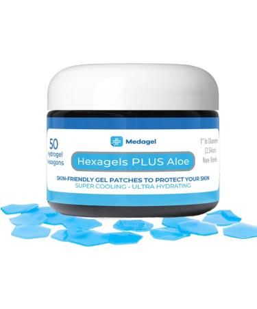 Hexagels Plus Aloe Vera - Hydrogel Pads for Blister Prevention | Instant Cooling & Soothing Relief | 50ct Original Formula - Buy Online on GoSupps.com