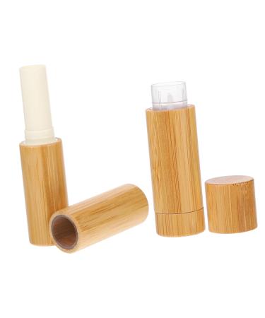 Mikinona Mikinona 4 Piece Empty Lipstick Cases Made of Sustainable Bamboo for DIY Stylish Storage Container for Lipstick Homemade Makeup Practical