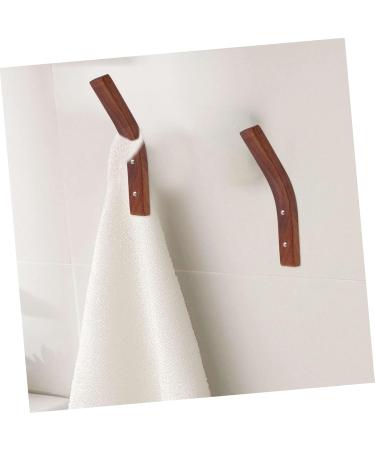 Alipis 2pcs Clothes Hook Wood Clothes Hangers Matte Black Bathroom Accessories Hooks for Hanging Coats Bag 17X2.3CM As Shown 1 - Buy Online on GoSupps.com