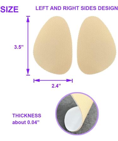 6 Pairs Shoe Sole Non Slip Pads - Heel Anti Skid Protectors - Rubber Grip Bottom Cushions - Beige - Buy Online on GoSupps.com
