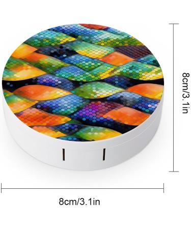 Buy Rainbow Fish Scale Print Contact Lens Case | Travel & Care Box for Contacts - International Shipping Available - Buy Online on GoSupps.com