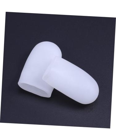 Buy Minkissy 2 PC Toe Caps - Toe Sleeve & Corn Protectors White Size 2 | Comfortable Foot Care for All - Buy Online on GoSupps.com