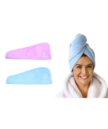 Laucan Extra Plush Hair Towel Wraps for Women 2 Pack Microfiber Towels Quick Fast Drying Personal Beauty Styling Accessories All Hair TypesTurby Twist Womens Hair Accessories