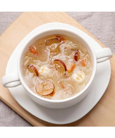 SIJIYUNLI-White Ear and Goji Berry Soup 99g/bag 3.49oz/bag no cooking for breakfast brewing a kind of semi-transparent white fungus snow fungus White Snow Fungus Mushroom Tremella Fuciformis Unbleached - Buy Online on GoSupps.com