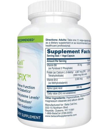 Neurofix Nerve Support Supplement - 60 Veg Capsules | Boost Nerve Health & Wellness | International Shipping Available - Buy Online on GoSupps.com