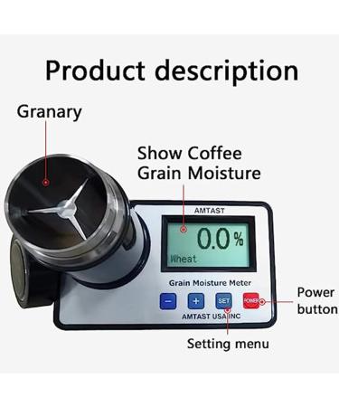 ALSUP Grain Moisture Tester Smart Grain Moisture Meter for 18 Grains Wheat Maize (Corn) Coffee Cocoa Bean Flaxseed Soybean Rice Almonds Peanut Sesame - Buy Online on GoSupps.com
