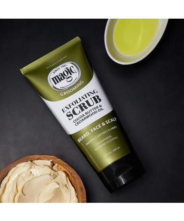 Softsheen-Carson Magic Men's Exfoliating Face Scrub - Cocoa Butter & Cedarwood Oil for Beard, Skin & Scalp - 6.8 fl oz - Buy Online on GoSupps.com