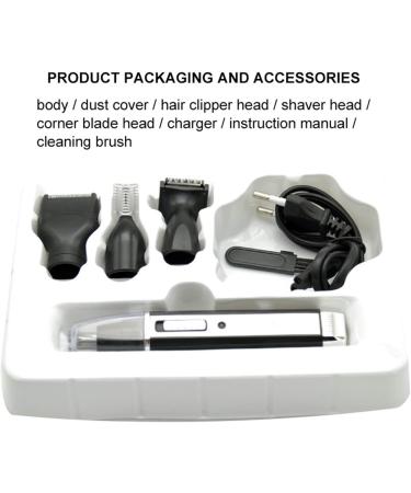 4 in 1 Rechargeable Electric Nose Ear Hair Trimmer for Men & Women - Painless Hair Clipper for Sideburns Eyebrows & Beard Grooming - Buy Online on GoSupps.com