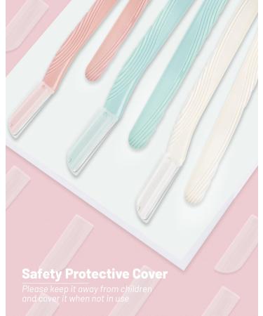 Women's Eyebrow Razors - 6 Pack Dermaplaning Tools with Microblades | Facial Hair Remover and Face Razor Kit - Multi-color - Buy Online on GoSupps.com