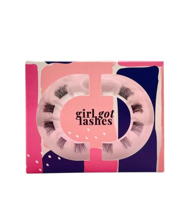 GirlGotLashes Mini Box Dear Darling (short) Eyelash extensions for home Up to 7 days hold Black eyelash band Vegan Handmade