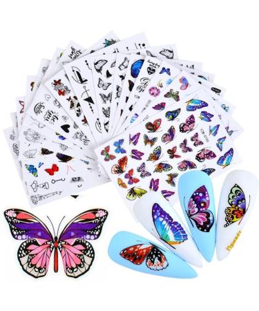 1 Sheet Women Stylish Decals DIY Nail Art Decoration Butterfly-shape Nail Sticker Slider Manicure Tool(YZW-S107) - Buy Online on GoSupps.com