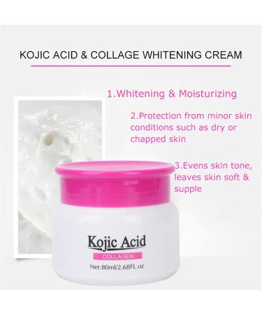 Uxsiya 80ml Moisturizing Facial Cream Kojic Acid Facial Whitening Cream Collagen Face Cream Nourishing Face Moisturizer - Buy Online on GoSupps.com