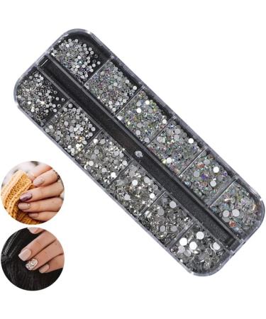 Nail Art Gems Flat Back Round Nail Rhinestones AB Mixed Nail Crystals for DIY Crafts 1Box nail art gems - Buy Online on GoSupps.com