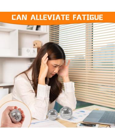 6 Pieces Magnetic Acupressure Balls Set | Stress Relief Massage Rings for Fingers | Hedgehog Balls for Hand & Foot Massage (32mm/47mm/56mm) - Buy Online on GoSupps.com