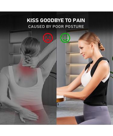 Buy M Size Posture Corrector for Men & Women - Adjustable Upper Back Brace for Better Posture - International Shipping Available - Buy Online on GoSupps.com