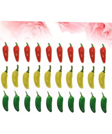 ABOOFAN 60pcs Artificial Chili Faux Chili Mini Bubble Pepper Accessories Vegetable Pickled Peppers - Buy Online on GoSupps.com