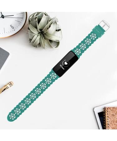 Nigaee Lace Silicone Bands Compatible with Fitbit Inspire 3-Inspire 2-Inspire HR-Inspire Adjustable Breathable Replacement Straps Soft Slim Silicone Wristbands - 3 Pack - Black-Gray-Pine Green - Buy Online on GoSupps.com