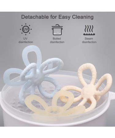 BebeBiu Flower Silicone Teething Ring for Babies - BPA-Free Baby Teething Aid (Blush) - Safe & Soothing for Teething Relief - Buy Online on GoSupps.com