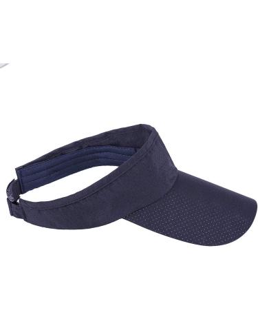 Sportmusies Sun Visor Hat for Men and Women - Extra Long Brim, Quick Dry - Navy Blue - Buy Online on GoSupps.com