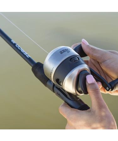 Zebco 33 Spincast Reel & Fishing Rod Combo | 6ft, Quickset Anti-Reverse, Bite Alert | Comfortable EVA Handle | SilverBlack - Buy Online on GoSupps.com