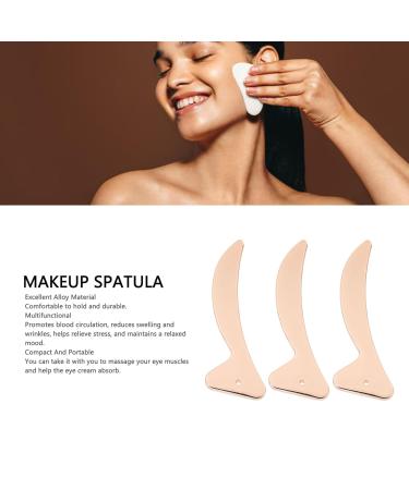 3-Piece Alloy Make-Up Spatula Set | Portable Cosmetic Mixing Spoon & Lip Mask Applicator for Skincare - Buy Online on GoSupps.com