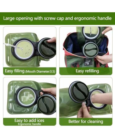 3L Hydration Bladder - Leakproof BPA-Free Water Reservoir for Backpacks - Ideal for Hiking, Camping, Running, Cycling - Green - Buy Online on GoSupps.com