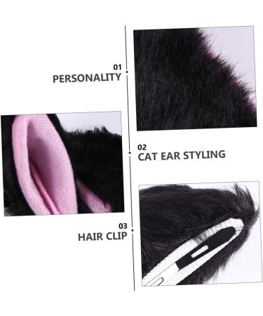 FRCOLOR 1 Pair cat ears hairpin cat ear clip halloween hair pin cat costume hair pin cat ears headdress party headdress plush hair clip bunny hair accessories prom hair accessories cosplay - Buy Online on GoSupps.com