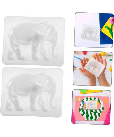 Hohopeti 2pcs Elephant Epoxy Mold stencils for crafts molds for chocolate Silicone DIY Mould coaster 3d Soap - Buy Online on GoSupps.com