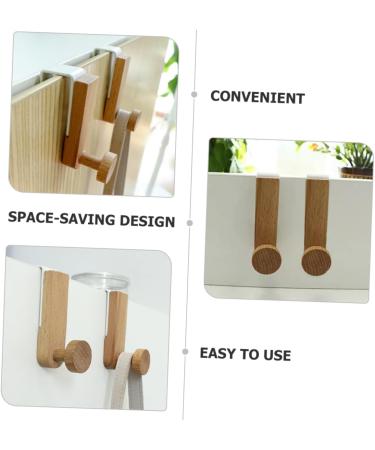 Alipis Wood Cupboards Hat Home Door Hooks Hats Key Coat Hanging Wooden Iron Bedroom Hook Umbrella Punch - Buy Online on GoSupps.com