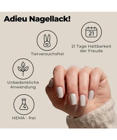 Original Miss Sophie Nail Foils Soft Touch - 24 Ultra-Thin Nail Polish Strips in Coconut for Nails & Toes - Perfect for Natural Painted Acrylic Gel & Shellac Nails - International Shipping Available - Buy Online on GoSupps.com