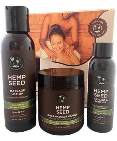 Earthly Body Hemp Seed Massage in a Box - Assorted Guava Lava | International Shipping Available - Buy Online on GoSupps.com