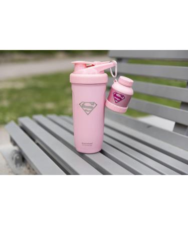 SmartShake Whey2Go Funnel & Protein Box - 110 ml Storage Box - DC Supergirl Edition - Perfect for Protein Shakes & Supplements - International Shipping Available - Buy Online on GoSupps.com