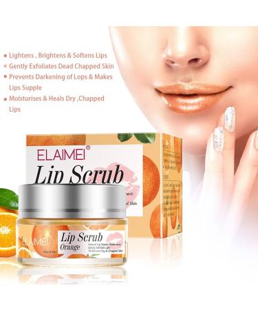 ISAKEN Lip Scrub Moisturizing Orange Sleep Lip Mask Overnight Hydrating Lip Balm Lip Treatment Exfoliating Repairs Dry Chapped Peeling Cracked Lips for Lip Care (Orange) - Buy Online on GoSupps.com
