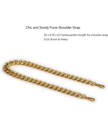 26 Inch Chic Metal Purse Chain Strap Handle Shoulder Straps Replacement Charms for Bag Handbags (Old Gold) - Buy Online on GoSupps.com